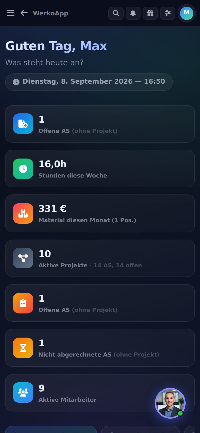 Dunkles Design am Handy